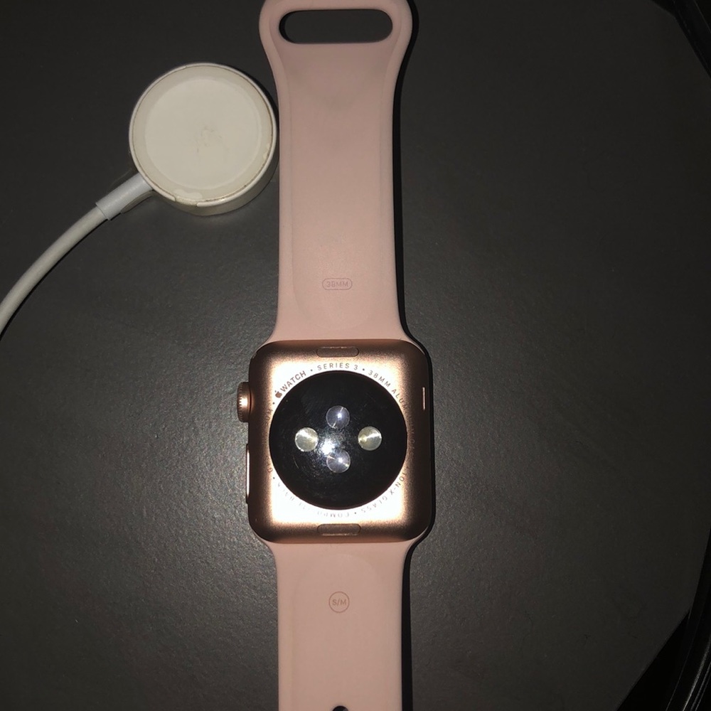 Apple Watch with Pink Band and Rose Gold Case - Picture 5 of 7
